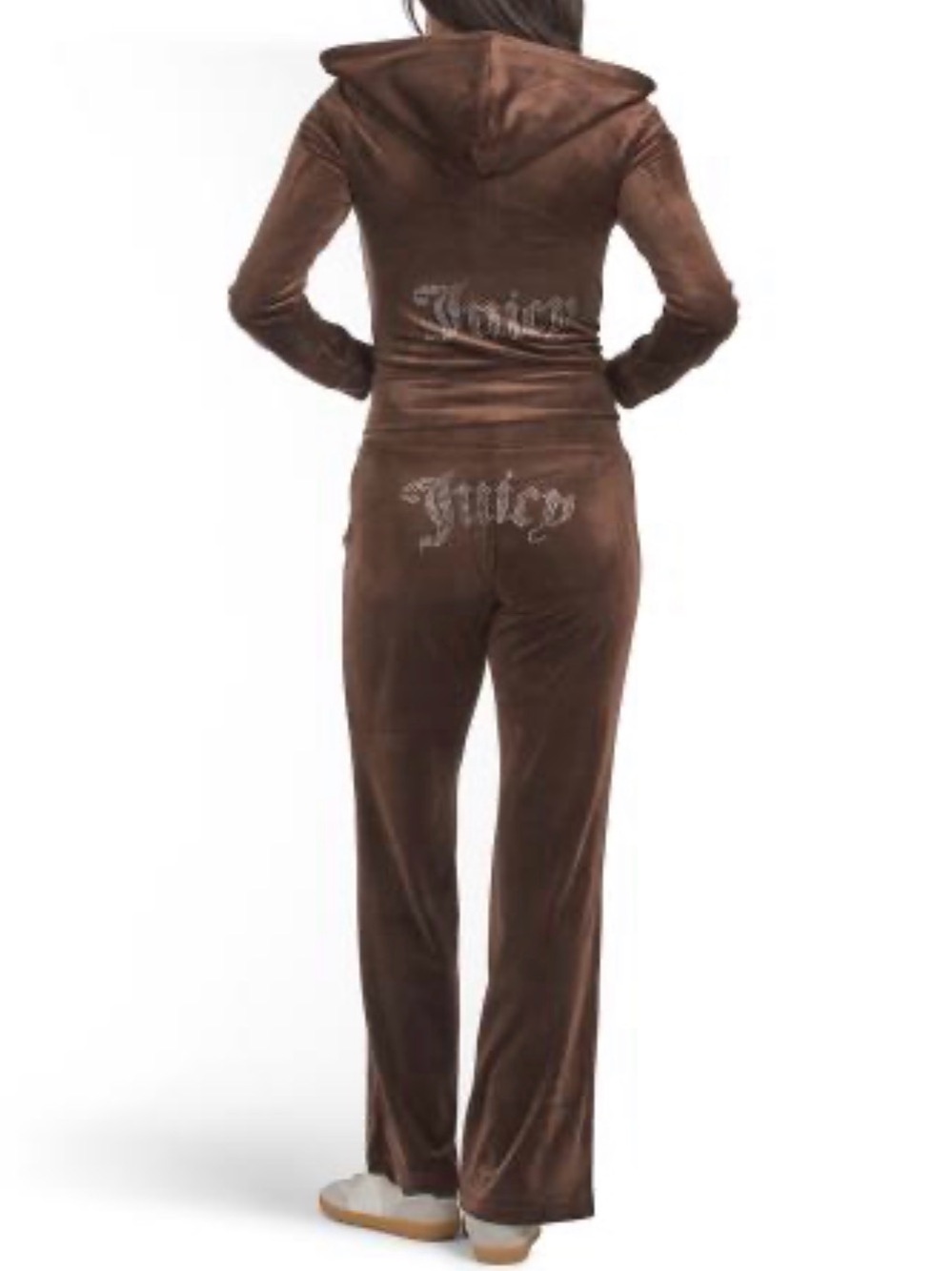 JUICY COUTURE SOFT BROWN SUGAR
OG BLING RHINESTONE VELOUR TRACKSUIT SWEATSUIT NW